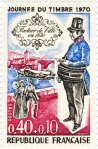 Journée du timbre 1970 - Facteur de ville en 1830