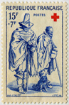 Croix-Rouge 1957 - L'aveugle et le mendiant