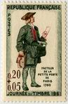 Journée du timbre 1961 - Facteur de la petite poste de Paris (1760)