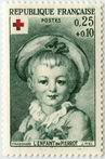 Croix-Rouge 1962 - L'enfant en Pierrot (Fragonard)