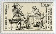 Journée du timbre 1983 - Rembrandt, Homme dictant une lettre