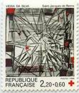 Croix-Rouge 1986 - Vitrail de l'église saint jacques de Reims