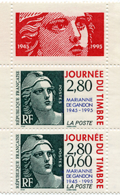 Journée du timbre 1995 - Marianne de Gandon (1945-1995)
