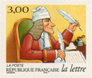 La lettre au fil du temps - "Voltaire" (adhésif)