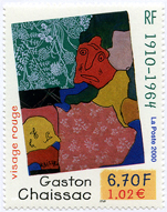 Gaston Chaissac (1910-1964) - "Visage rouge"