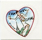 Coeur de Chanel autocollant