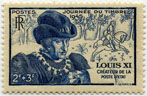 Journée du timbre 1945 - Louis XI - Créateur de la poste d'état