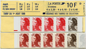 Liberté de Gandon : Carnet de timbre à composition variable