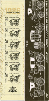 Carnet Journée du timbre 1986 - "Malle-poste Briska"