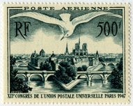 XIIème congrès de l'union postale universelle - Paris 1947