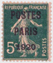 préoblitéré - Semeuse POSTES PARIS 1920