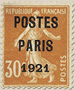 préoblitéré - Semeuse POSTES PARIS 1921