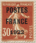 préoblitéré - Semeuse POSTES FRANCE 1922